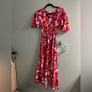 Anthropologie Abel The Label Dress Santa Cruz Tropical Floral Beach Resort